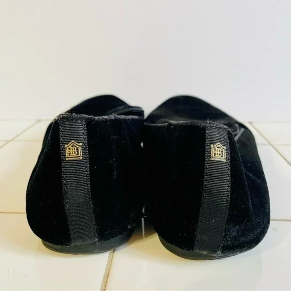 Birdies Black Velvet Loafers Size 10.5